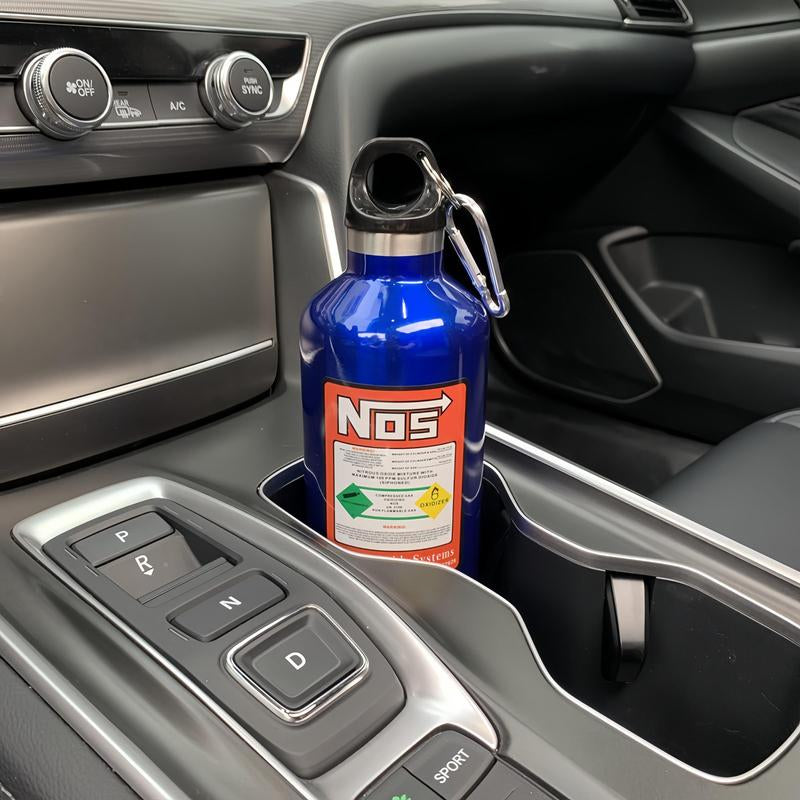 Car NOS Water Bottle, 1 Count 500ML Stainless Steel Water Bottle, Car Water Cup, Car Interior Accessories for Men & Women, Tumbler, Insulated, Flask, Car Products, Portable, Drinkware, Bottled