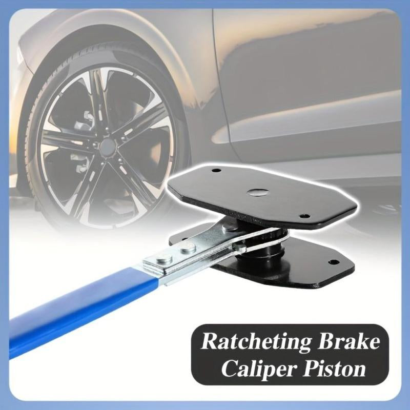 Car Brake Caliper Press Tool Set, 360 Degree Swing Ratchet Expander Wrench with 4 Brake Caliper Hooks, Car Wheel Piston Spreader for Single Twin Quad Sextuplet Piston