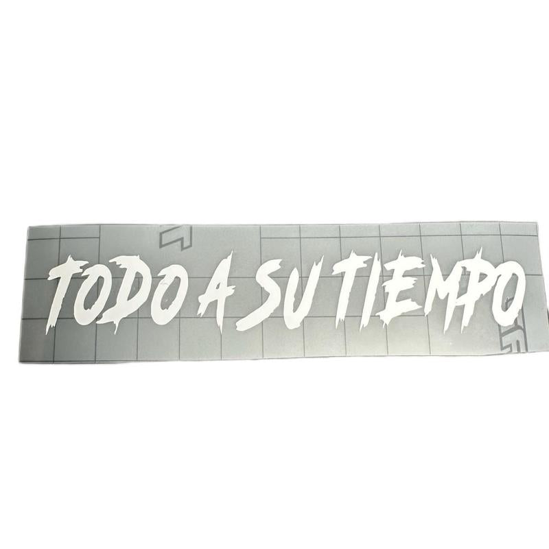 Todo a Su Tiempo Decal - Measuring 5.45 in X 1In. Perfect for Office Decor Decorative Stickers