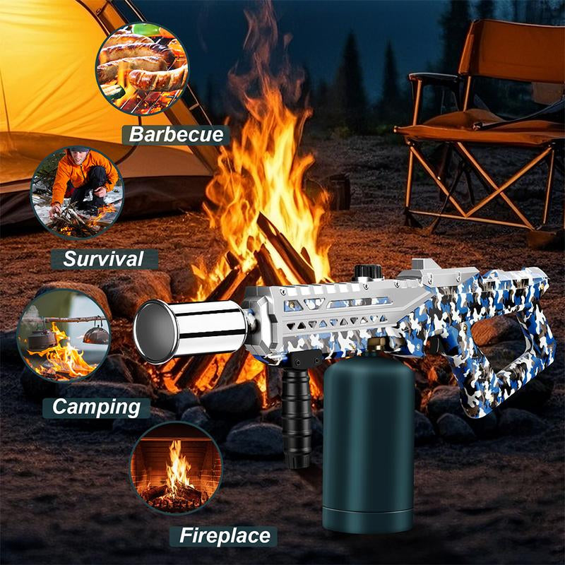 Adjustable High-Power Grill Torch – Multi-Functional Propane Torch Gun for Barbecue, Baking, Pastry Finishing, Campfire, Weeding & Snow Removal (Propane Tank Not Included) – Camouflage Design Kitchen Tool