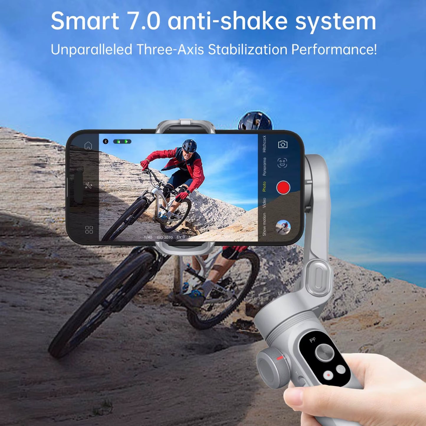 Smartphone Gimbal Stabilizer for Iphone and Android Phone Video Shooting Stabilizer Smart Xpro Grey Gimbal Stabilizer