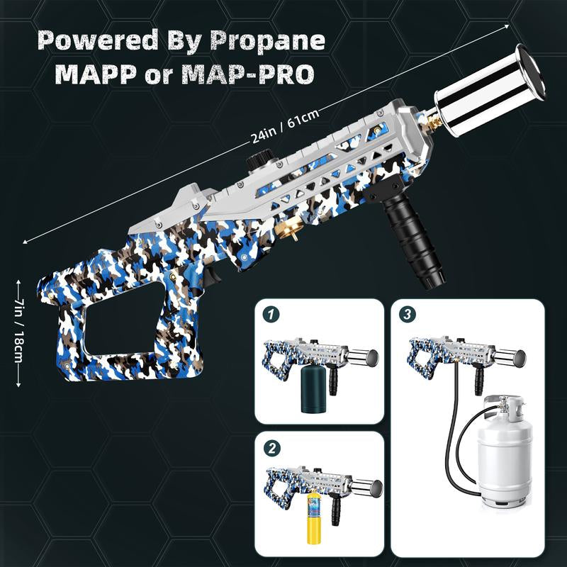 Adjustable High-Power Grill Torch – Multi-Functional Propane Torch Gun for Barbecue, Baking, Pastry Finishing, Campfire, Weeding & Snow Removal (Propane Tank Not Included) – Camouflage Design Kitchen Tool
