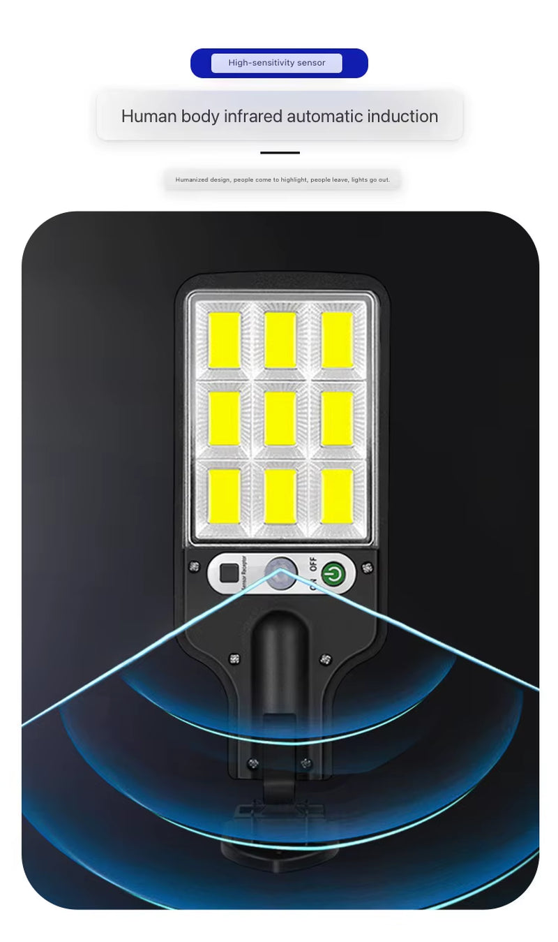 Illuminate your outdoor space with our Waterproof Solar LED Motion Sensor Lights – 3 Modes for every occasion! Perfect for your garden, street, or yard! 🌟🌿💡
