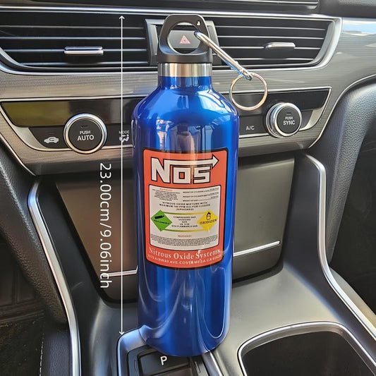Car NOS Water Bottle, 1 Count 500ML Stainless Steel Water Bottle, Car Water Cup, Car Interior Accessories for Men & Women, Tumbler, Insulated, Flask, Car Products, Portable, Drinkware, Bottled