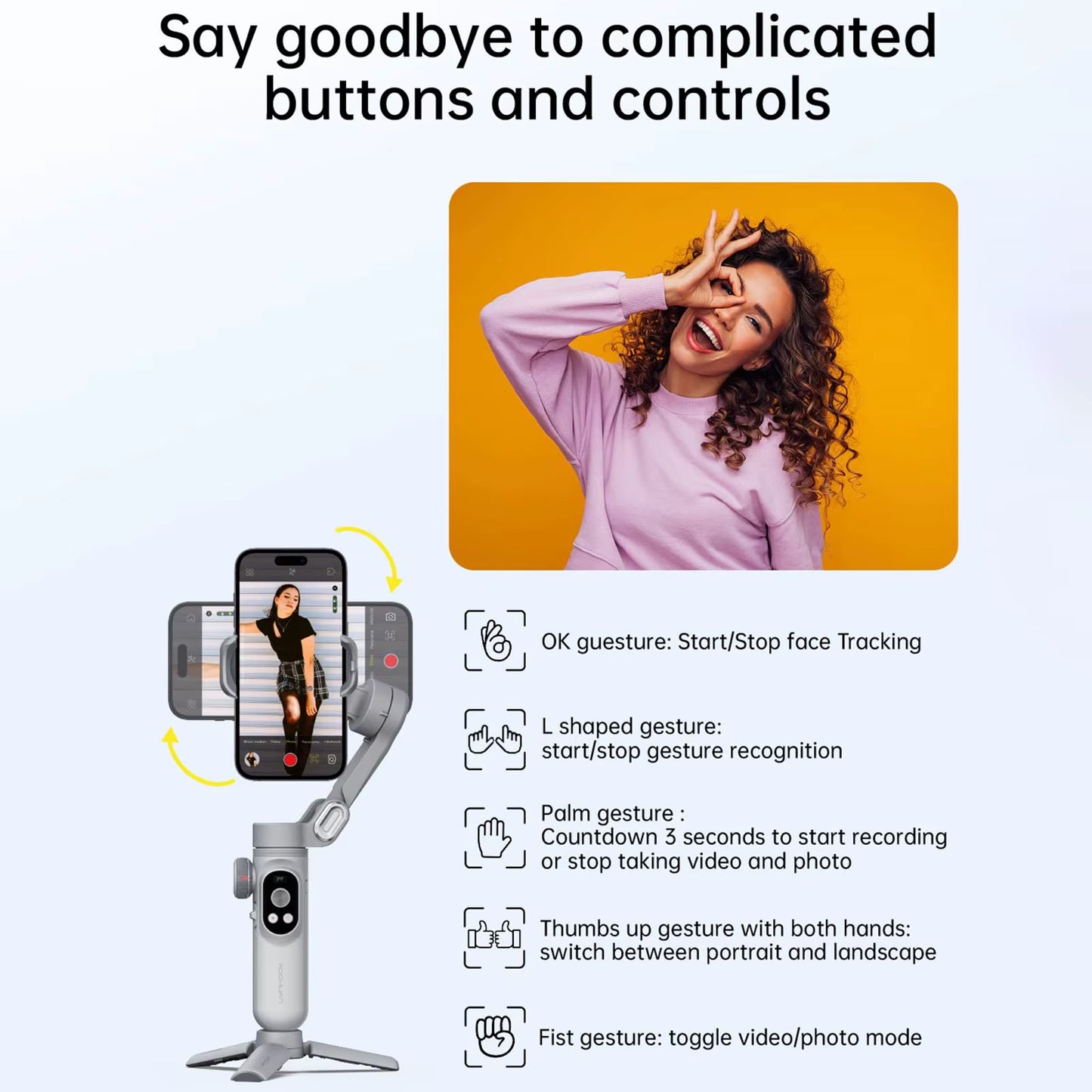 Smartphone Gimbal Stabilizer for Iphone and Android Phone Video Shooting Stabilizer Smart Xpro Grey Gimbal Stabilizer