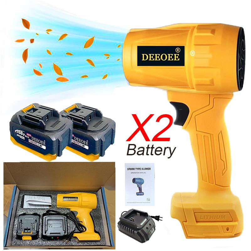 Cordless Turbo Jet Leaf Blower - High-Power Brushless Motor, Lightweight for Car, Dust Cleaning & Snow Removal, Handheld & Lightweight Outdoor & Garage Use
