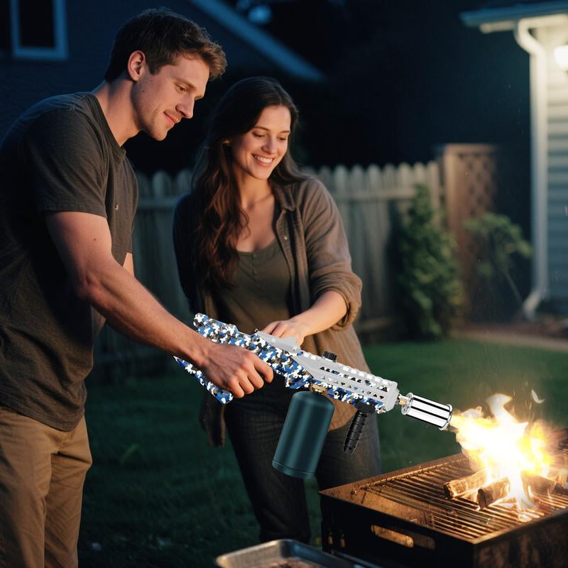 Adjustable High-Power Grill Torch – Multi-Functional Propane Torch Gun for Barbecue, Baking, Pastry Finishing, Campfire, Weeding & Snow Removal (Propane Tank Not Included) – Camouflage Design Kitchen Tool