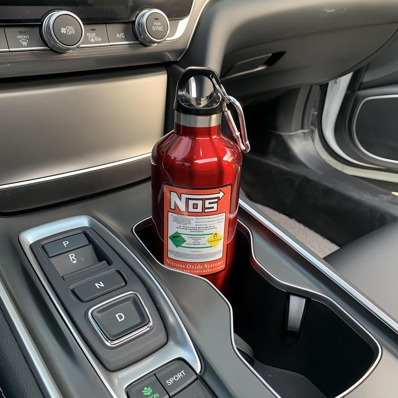 Car NOS Water Bottle, 1 Count 500ML Stainless Steel Water Bottle, Car Water Cup, Car Interior Accessories for Men & Women, Tumbler, Insulated, Flask, Car Products, Portable, Drinkware, Bottled