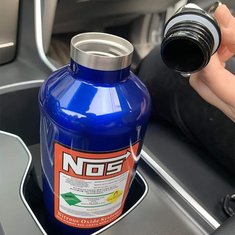 Car NOS Water Bottle, 1 Count 500ML Stainless Steel Water Bottle, Car Water Cup, Car Interior Accessories for Men & Women, Tumbler, Insulated, Flask, Car Products, Portable, Drinkware, Bottled