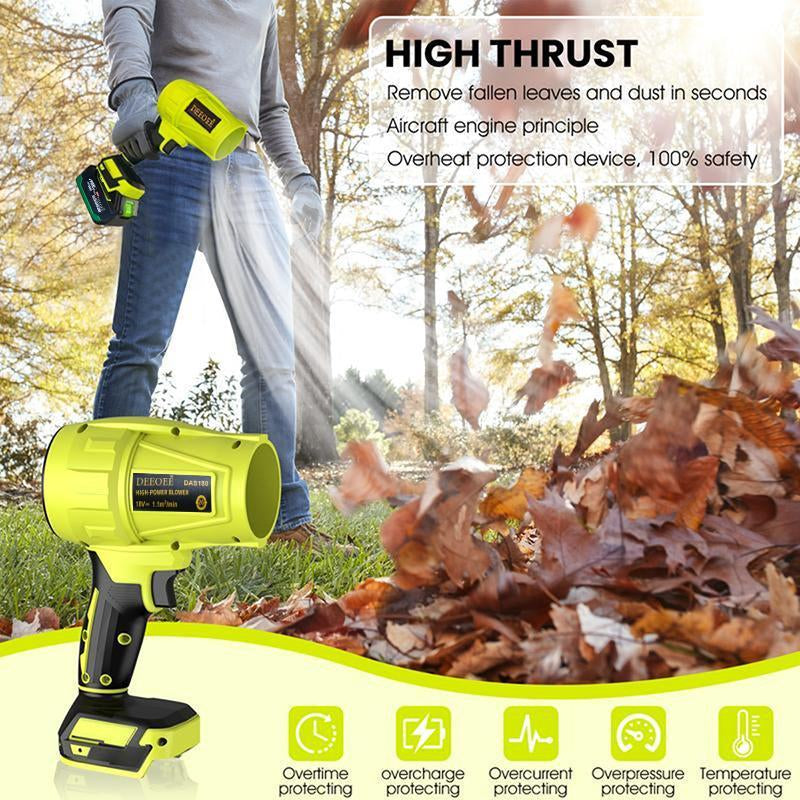 Cordless Turbo Jet Leaf Blower - High-Power Brushless Motor, Lightweight for Car, Dust Cleaning & Snow Removal, Handheld & Lightweight Outdoor & Garage Use
