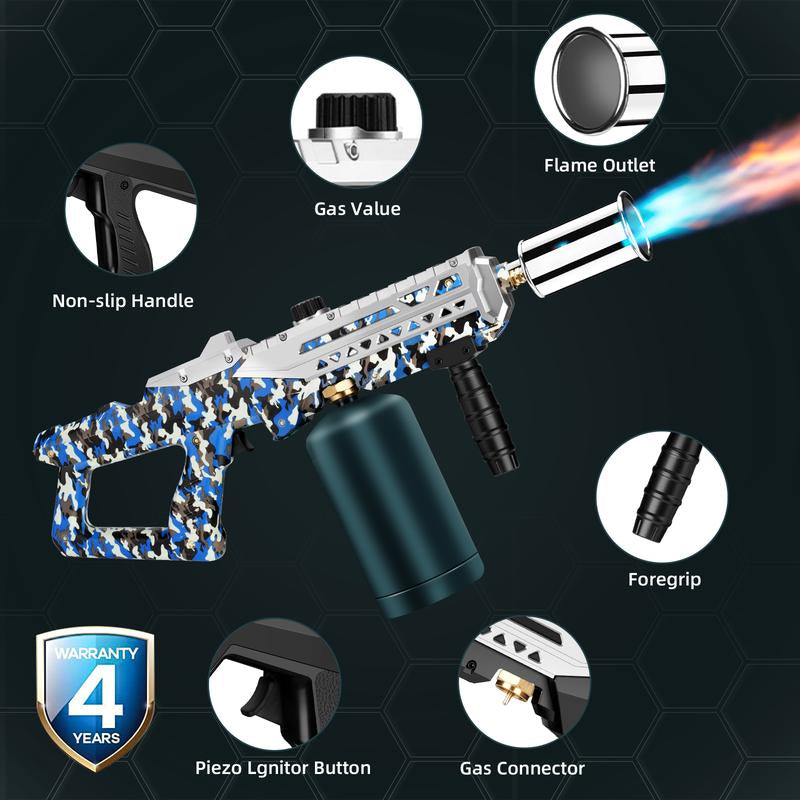 Adjustable High-Power Grill Torch – Multi-Functional Propane Torch Gun for Barbecue, Baking, Pastry Finishing, Campfire, Weeding & Snow Removal (Propane Tank Not Included) – Camouflage Design Kitchen Tool