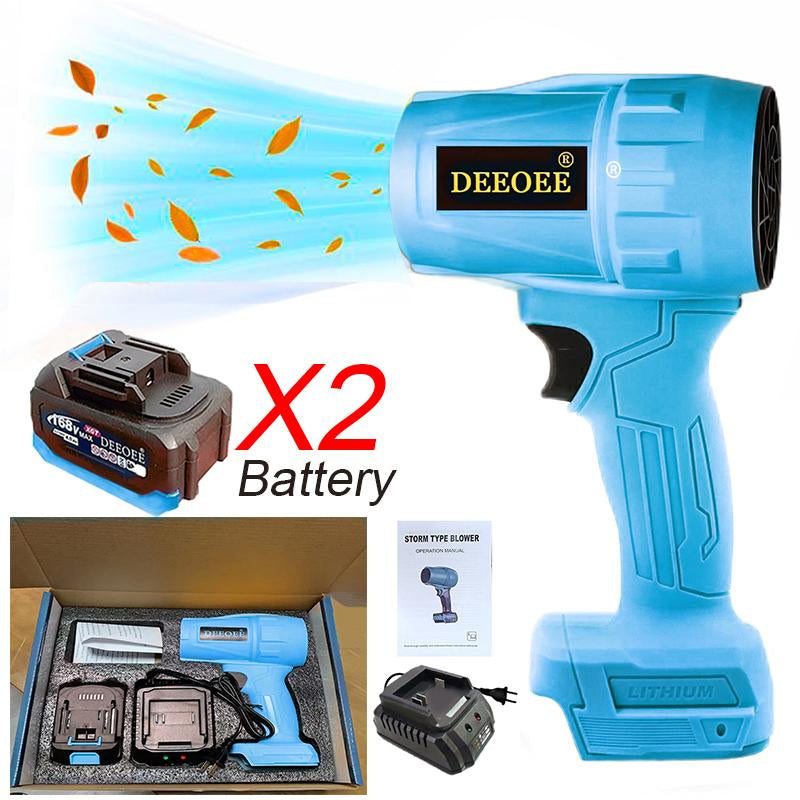 Cordless Turbo Jet Leaf Blower - High-Power Brushless Motor, Lightweight for Car, Dust Cleaning & Snow Removal, Handheld & Lightweight Outdoor & Garage Use