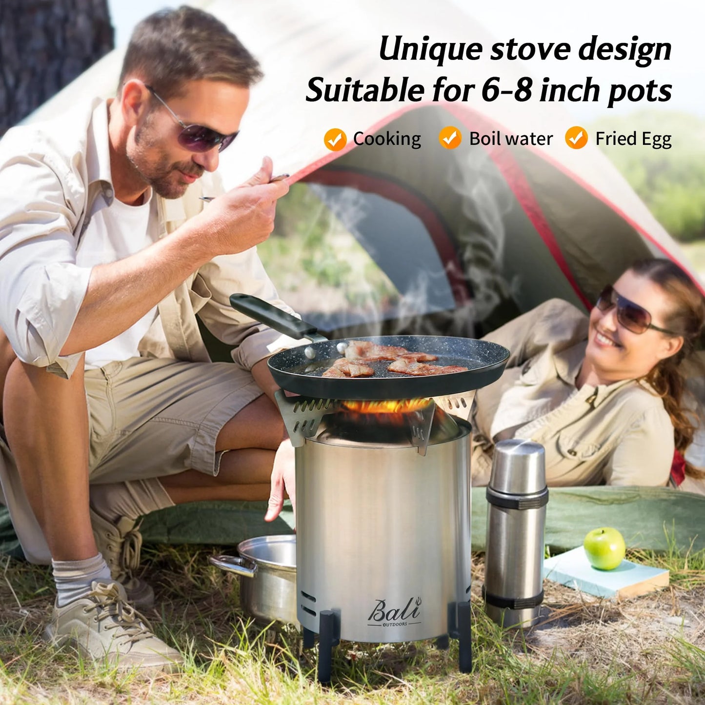 6.5 Inch Tabletop Fire Pit Round, Portable Outdoor Smokeless Firepit Silver