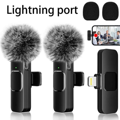 Level Up Your Sound with Our Upgraded Mini Wireless Lavalier Mics! Perfect for iPhone 15, iOS & Android - 2 Pack for Interviews, Videos, Podcasts & YouTube!