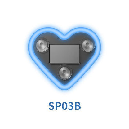 Joytutus Solar Powered Wireless LED Heart Shape C-Pillar Neon Light for Car Interior Decor Eco-Friendly Modern Stylish Look 9.57Mm X 8.42Mm X 15.36Mm
