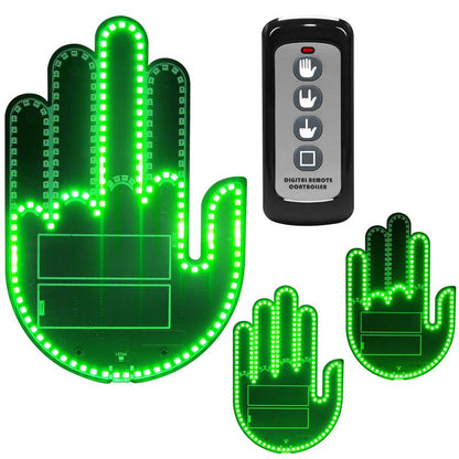 DIBMS Wireless Control of LED Car Gesture Light with Remote Control, Recyclable & Rechargeable, Fun Rear Window Sign,Calming Road Rage, Ambient Lighting Kit,3 Modes Adjustable Finger Lights.