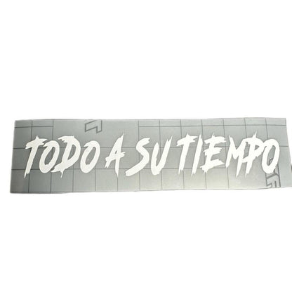 Todo a Su Tiempo Decal - Measuring 5.45 in X 1In. Perfect for Office Decor Decorative Stickers