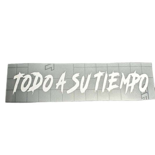 Todo a Su Tiempo Decal - Measuring 5.45 in X 1In. Perfect for Office Decor Decorative Stickers