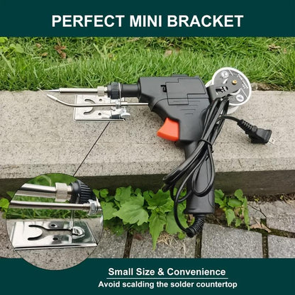 Soldering Iron Kit 180-520℃ Adjustable Temperature Corded Solder Iron Internal Heat Electric Welding Tool with Welding Wire for Circuit Board Computer Electronic Repair