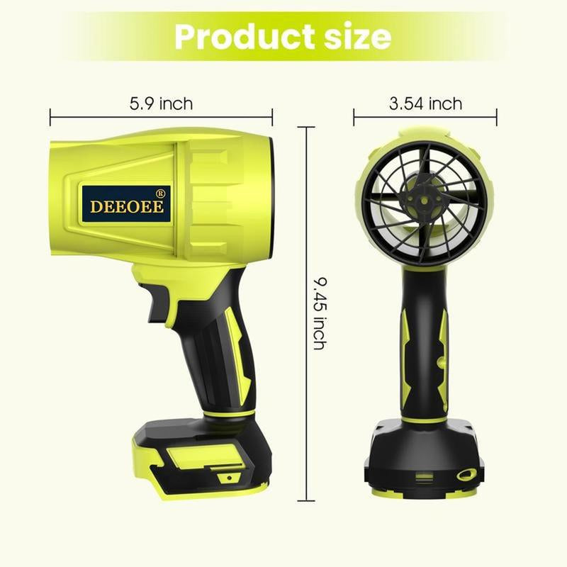 Cordless Turbo Jet Leaf Blower - High-Power Brushless Motor, Lightweight for Car, Dust Cleaning & Snow Removal, Handheld & Lightweight Outdoor & Garage Use