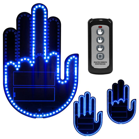 DIBMS Wireless Control of LED Car Gesture Light with Remote Control, Recyclable & Rechargeable, Fun Rear Window Sign,Calming Road Rage, Ambient Lighting Kit,3 Modes Adjustable Finger Lights.