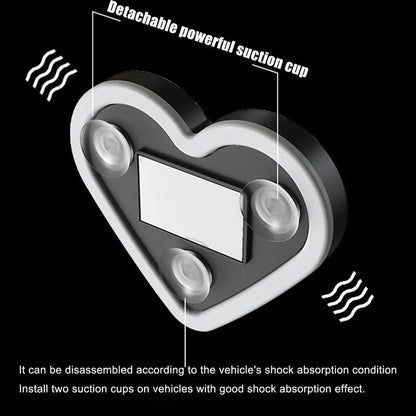 Joytutus Solar Powered Wireless LED Heart Shape C-Pillar Neon Light for Car Interior Decor Eco-Friendly Modern Stylish Look 9.57Mm X 8.42Mm X 15.36Mm