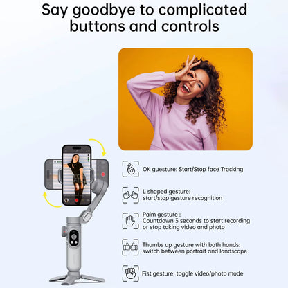 Smartphone Gimbal Stabilizer for Iphone and Android Phone Video Shooting Stabilizer Smart Xpro Grey Gimbal Stabilizer