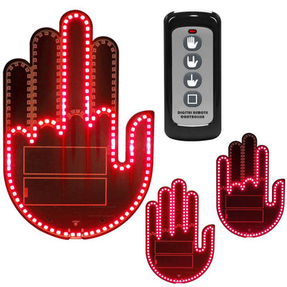 DIBMS Wireless Control of LED Car Gesture Light with Remote Control, Recyclable & Rechargeable, Fun Rear Window Sign,Calming Road Rage, Ambient Lighting Kit,3 Modes Adjustable Finger Lights.