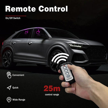 DIBMS Wireless Control of LED Car Gesture Light with Remote Control, Recyclable & Rechargeable, Fun Rear Window Sign,Calming Road Rage, Ambient Lighting Kit,3 Modes Adjustable Finger Lights.
