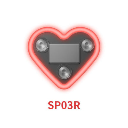 Joytutus Solar Powered Wireless LED Heart Shape C-Pillar Neon Light for Car Interior Decor Eco-Friendly Modern Stylish Look 9.57Mm X 8.42Mm X 15.36Mm