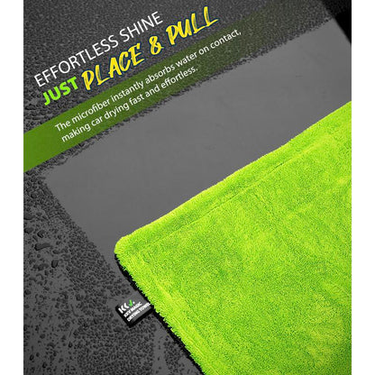 KKV Full-Sized Drying Towel, 48X24“ Dual Sided Microfiber Car Cleaning Towel with Twisting Yarn Technique for Suvs, 1400GSM Super Absorbent, Scratch-Free, Quick-Dry, Machine Washable