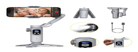Smartphone Gimbal Stabilizer for Iphone and Android Phone Video Shooting Stabilizer Smart Xpro Grey Gimbal Stabilizer