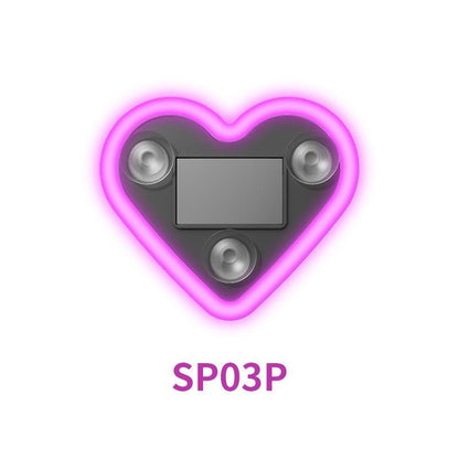 Joytutus Solar Powered Wireless LED Heart Shape C-Pillar Neon Light for Car Interior Decor Eco-Friendly Modern Stylish Look 9.57Mm X 8.42Mm X 15.36Mm