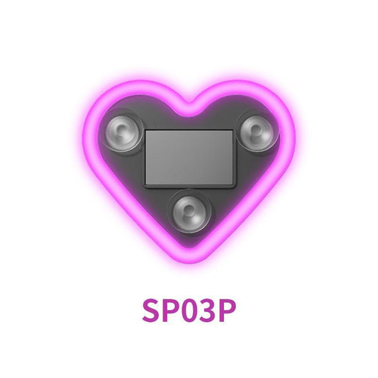 Joytutus Solar Powered Wireless LED Heart Shape C-Pillar Neon Light for Car Interior Decor Eco-Friendly Modern Stylish Look 9.57Mm X 8.42Mm X 15.36Mm