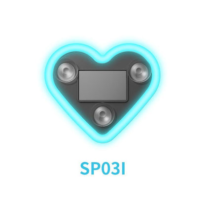 Joytutus Solar Powered Wireless LED Heart Shape C-Pillar Neon Light for Car Interior Decor Eco-Friendly Modern Stylish Look 9.57Mm X 8.42Mm X 15.36Mm