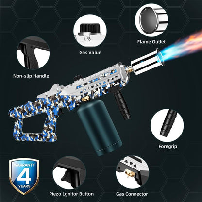 Adjustable High-Power Grill Torch – Multi-Functional Propane Torch Gun for Barbecue, Baking, Pastry Finishing, Campfire, Weeding & Snow Removal (Propane Tank Not Included) – Camouflage Design Kitchen Tool