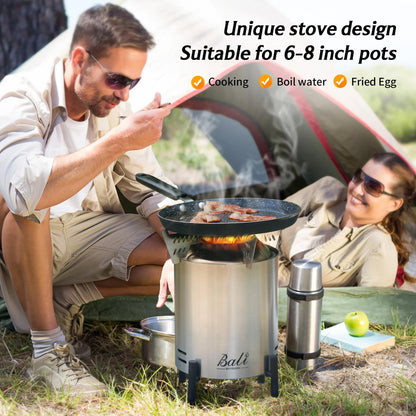 6.5 Inch Tabletop Fire Pit Round, Portable Outdoor Smokeless Firepit Silver